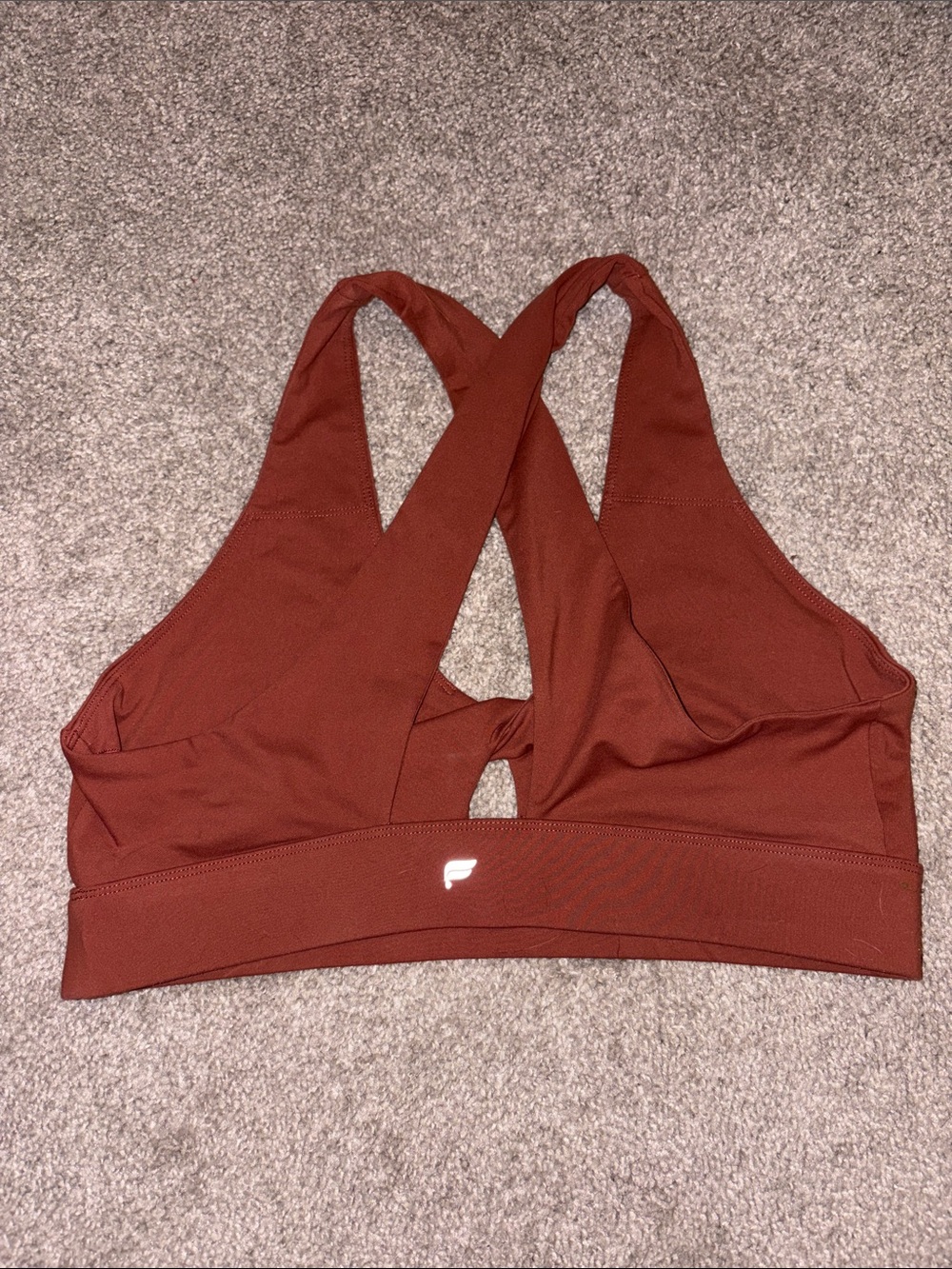 Fabletics Rust Cross-Back Sports Bra - Picture 2 of 2